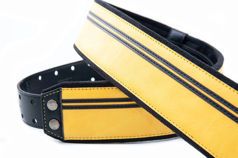 New Right On! Straps - Steady Mojo Race Yellow | Guitar/Bass Strap | Extends up to 59"