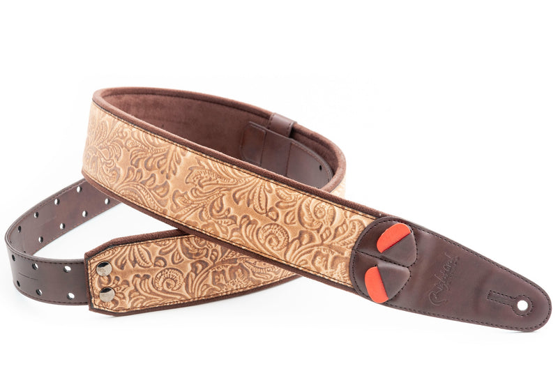 New Right On! Straps - Steady Mojo Sandokan Beige | Guitar/Bass Strap | Extends up to 57"