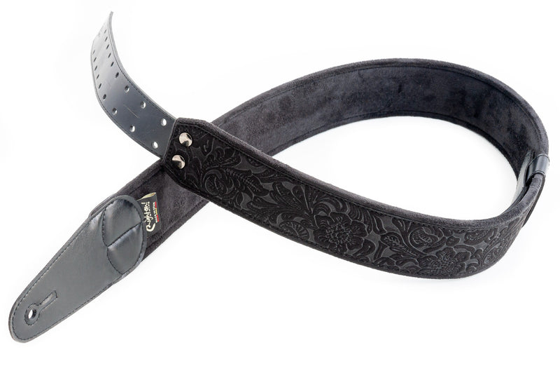 New Right On! Straps - Steady Mojo Sandokan Black | Guitar/Bass Strap | Extends up to 57"