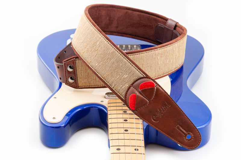 New Right On! Straps - Steady Mojo Boxeo Beige | Guitar/Bass Strap | Extends up to 57"