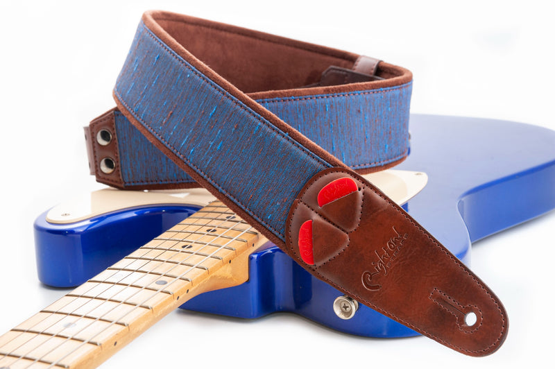 New Right On! Straps - Steady Mojo Boxeo Blue | Guitar/Bass Strap | Extends up to 57"