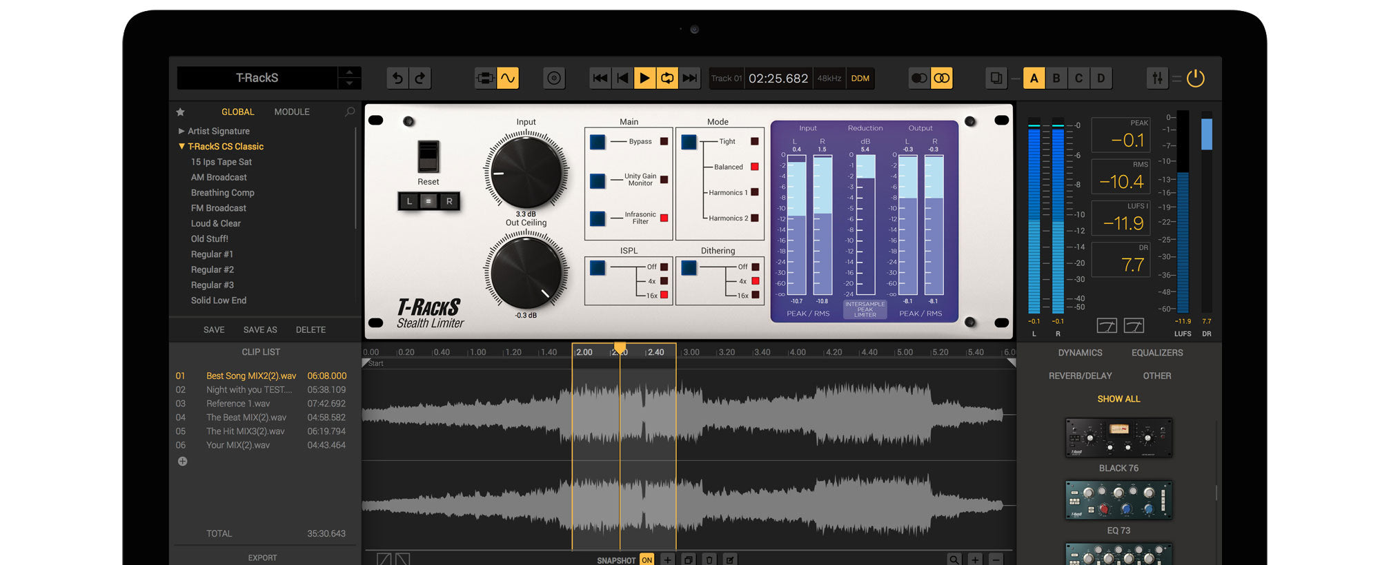 New IK Multimedia Stealth Limiter | Ultra-Transparent Mastering Inter-Sample Peak Limiter | Mac/PC | AU/AXX/VST | (Download/Activation Card)