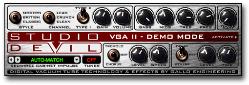 New Studio Devil Virtual Guitar Amp II - Guitar Amp and Effects Modeling Plug-In | AAX/AU/VST | Mac/PC | Download