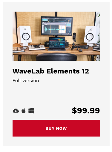 New Steinberg WaveLab Elements 12 Audio Editing & Mastering Software MAC/PC