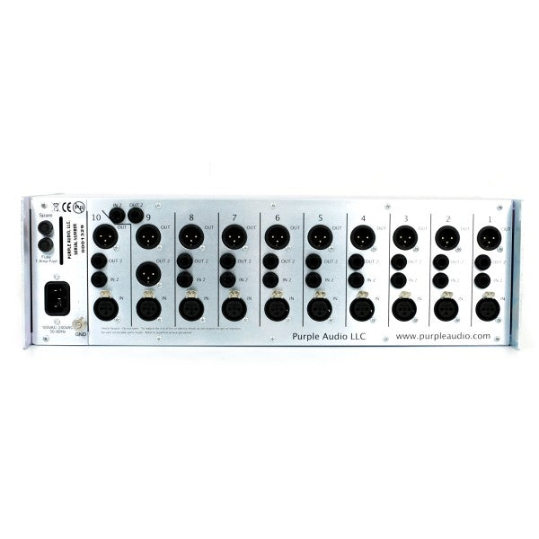Purple Audio Sweet Ten Rack 10-Slot Powered 500-Series Chassis for 500-Series Modules