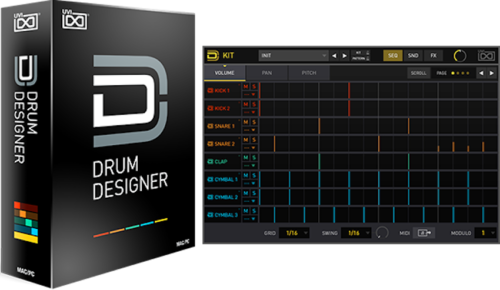 New UVI Drum Designer Modern Drum VI Software (Download/Activation Card)