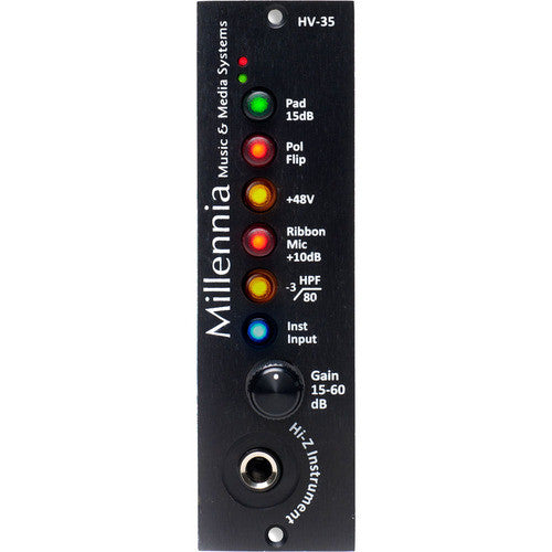 New Millennia Media HV-35 500-Series Microphone and Instrument Preamplifier (Black)