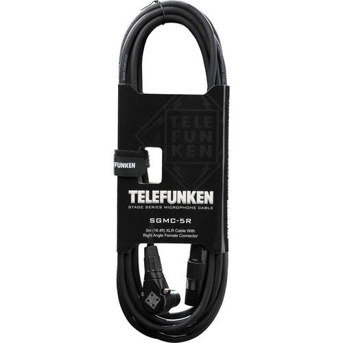 Telefunken Elektroakustik SGMC-5R Stage Series Microphone Cable with Right-Angle Female XLR Connector (16.2')