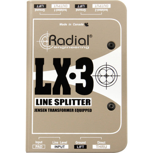 New Radial Engineering LX-3 Passive Line Splitter and Attenuator DI Direct Box