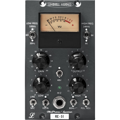 New Lindell Audio RE-51 Retro Microphone Preamp & EQ 500-Series Module