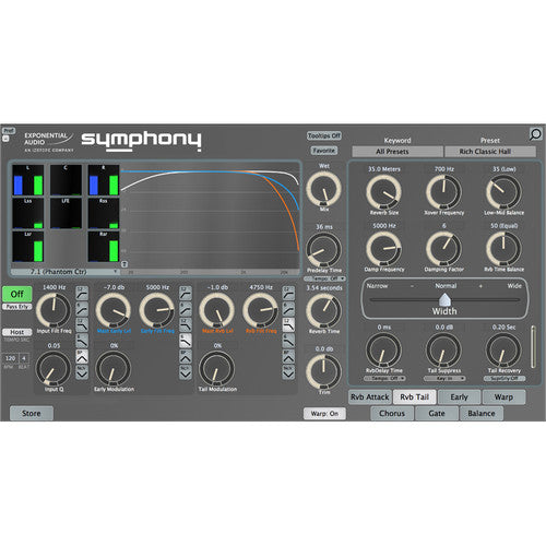 New iZotope Exponential Audio Symphony - Algorithmic Reverb for Stereo or Surround Applications (Download/Activation Card)