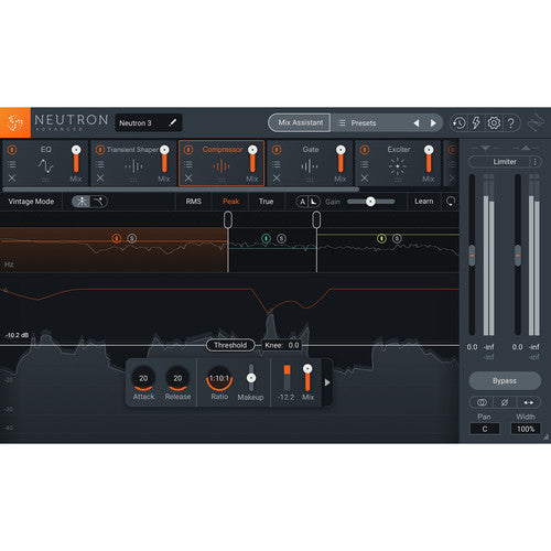 New iZotope Neutron 3 Advanced - Channel Strip Software with Mix Assistant (Download/Activation Card)
