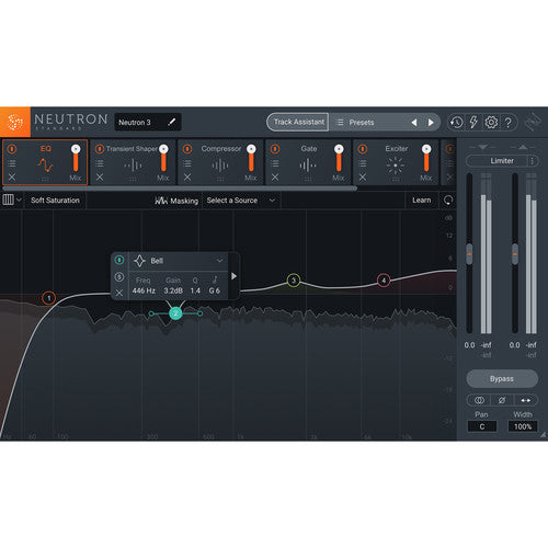 New iZotope Neutron 3 Standard - Channel Strip Software with Track Assistant for Pro Audio Applications (Download/Activation Card)