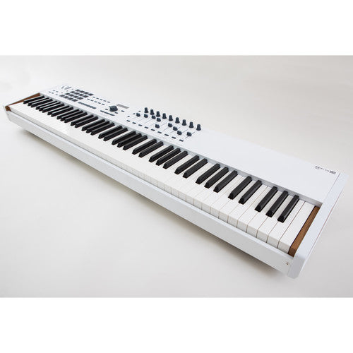 New Arturia KeyLab 88 MKII Hammer-Action MIDI Controller (White) + Wooden Leg Stand