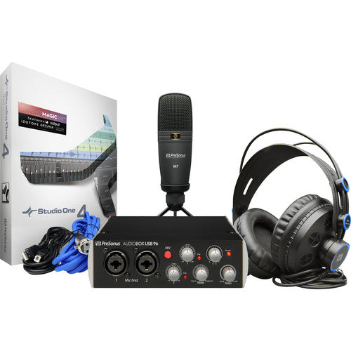 New PreSonus AudioBox 96 Studio Complete Hardware/Software Recording Kit (Black Edition)