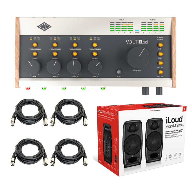 New Universal Audio Volt476P - 4-in/4-out USB 2.0 Audio Interface for Mac/PC - iLoud Bundle