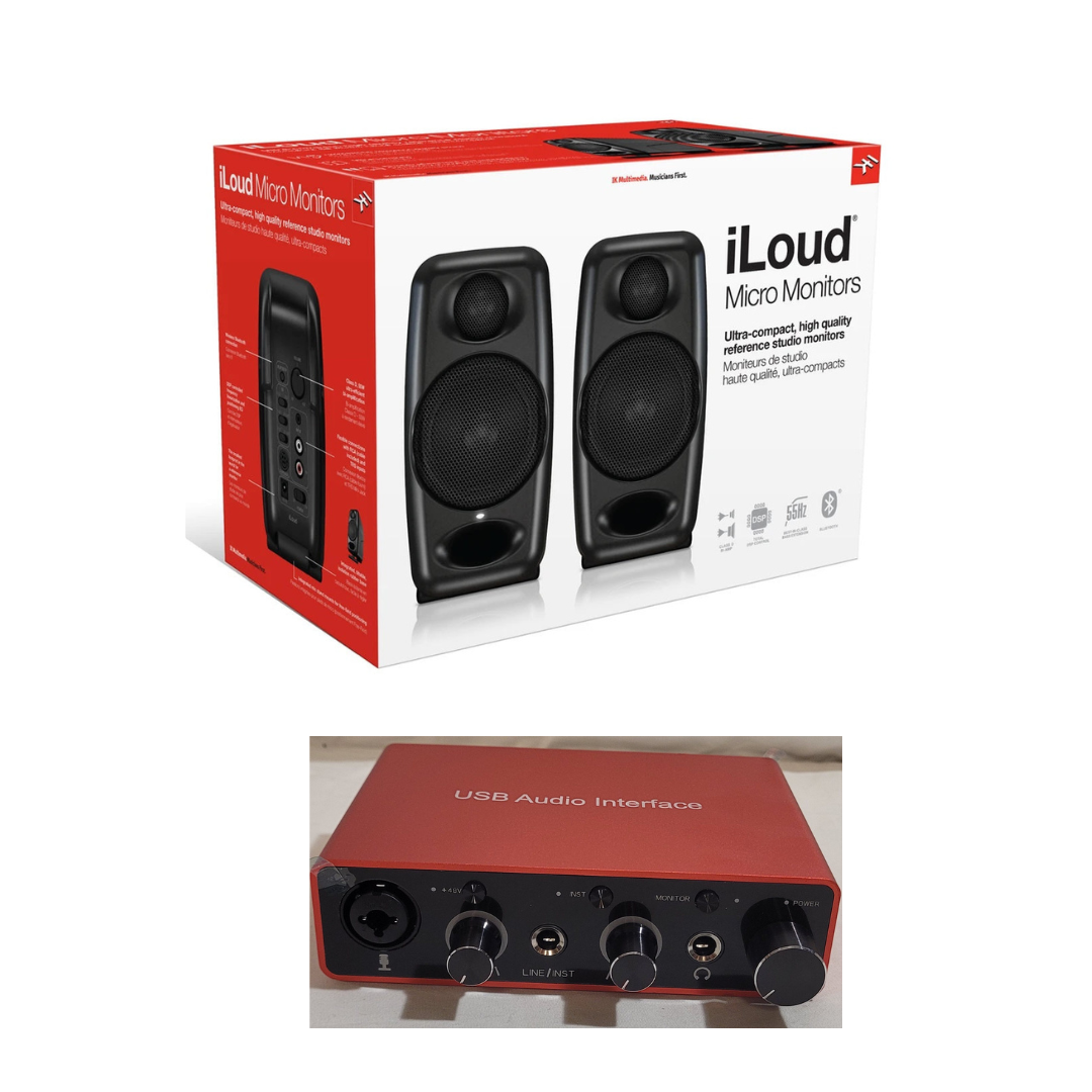 New IK Multimedia iLoud Micro Monitors (Pair, Black) | Free Interface!