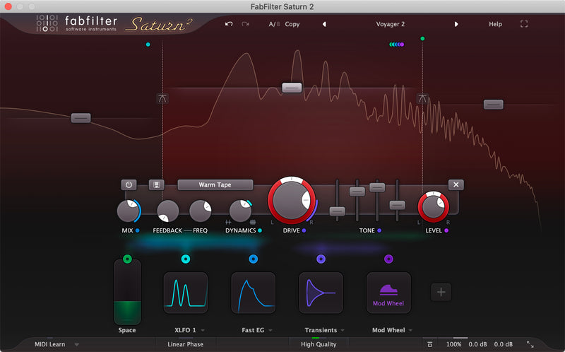 New FabFilter Saturn 2 Warm Saturation Plug-in Virtual Processor Mac PC VST AU (Download/Activation Card)