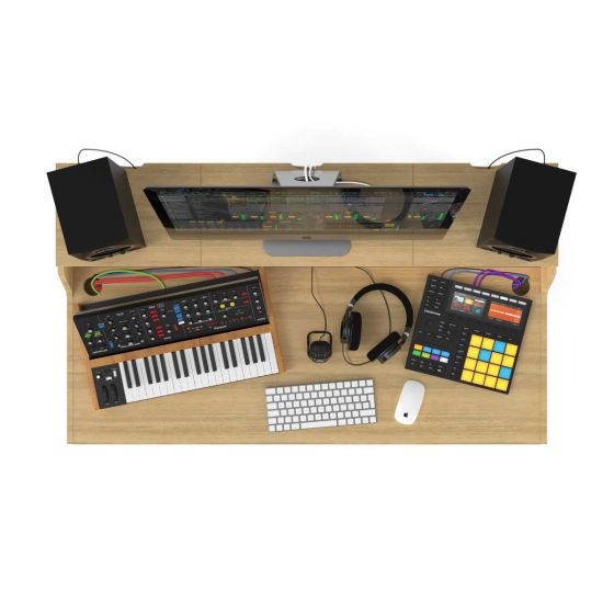 New Glorious Vintage Music Station -  Hybrid Combo Studio Workstation & DJ Table