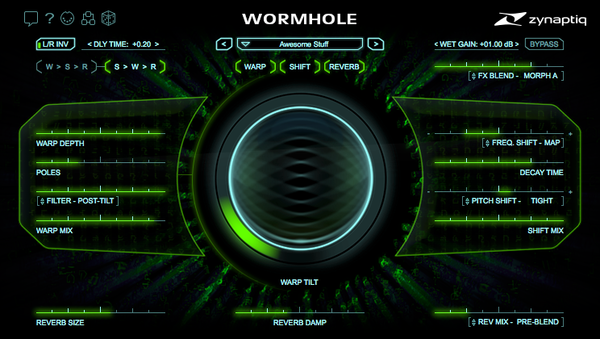 New Zynaptiq - Wormhole- Otherworldly Audio Effects AAX/AU/VST (Download/Activation Card) - EDU