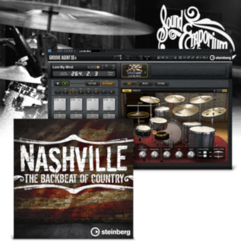 New Steinberg Nashville Drums VST Sound Set Software (Download/Activation Card)