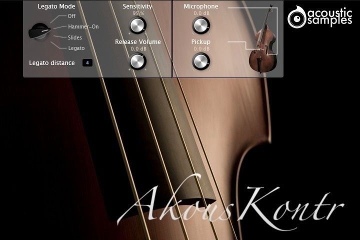 New AcousticSamples AkousKontr Upright Bass Mac/PC Software (Download/Activation Card)