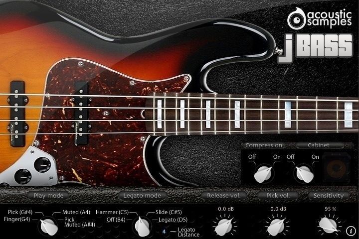 New AcousticSamples JBass Fender Jazz Bass Guitar  Mac/PC Software (Download/Activation Card)