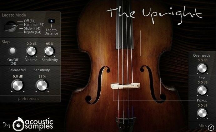 New AcousticSamples The Upright 4 Strings Bass Mac/PC UVI Sample Library
