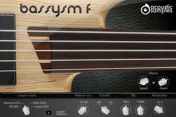 New AcousticSamples Bassysm F Fretless Bass Mac/PC Software (Download/Activation Card)