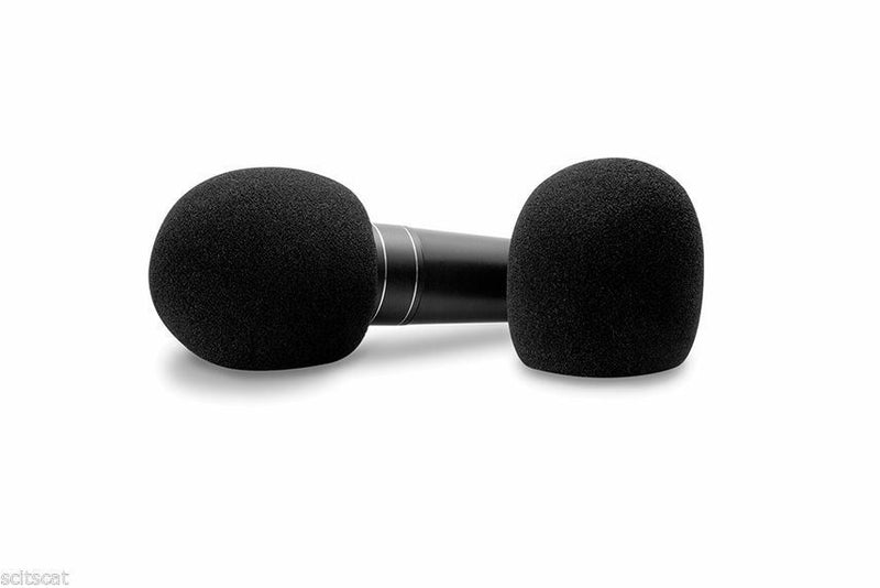 Pack of 5 Handheld Microphone Karaoke DJ Windscreen Sponge Foam Microphone Cover, Black