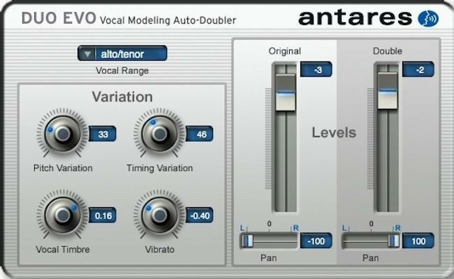 New Antares DUO EVO - Vocal Modeling Auto-Doubler MAC/PC Software VST AU AAX Plugin