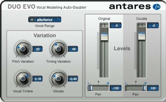 New Antares DUO EVO - Vocal Modeling Auto-Doubler MAC/PC Software VST AU AAX Virtual Processor Plug-in
