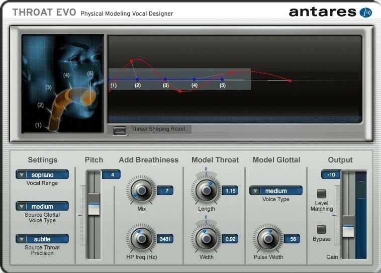 New Antares Throat EVO - Physical Modeling Vocal Designer MAC/PC Software VST AU AAX Plugin