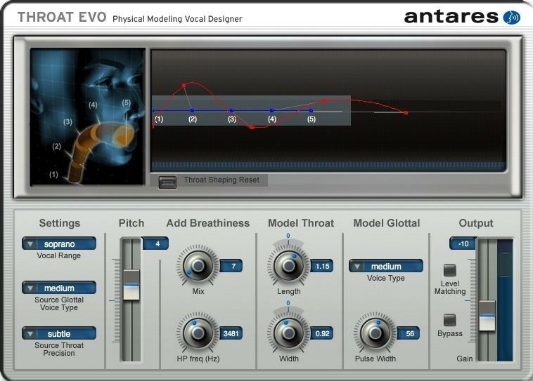 New Antares Throat EVO - Physical Modeling Vocal Designer MAC/PC Software VST AU AAX Virtual Processor Plug-in