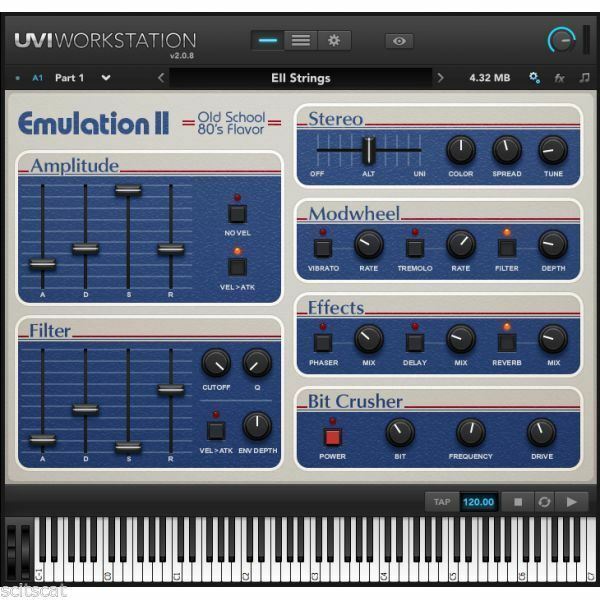 New UVI Emulation II+ 12-bit Synth / Sampler VI Software (Download/Activation Card)