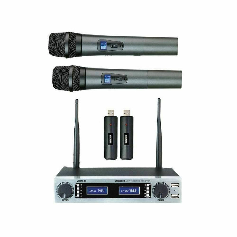 New Vokal Professional VLR-502 DUAL - 2 CHANNEL - Wireless Professional Microphone System - Alto Professional AComp