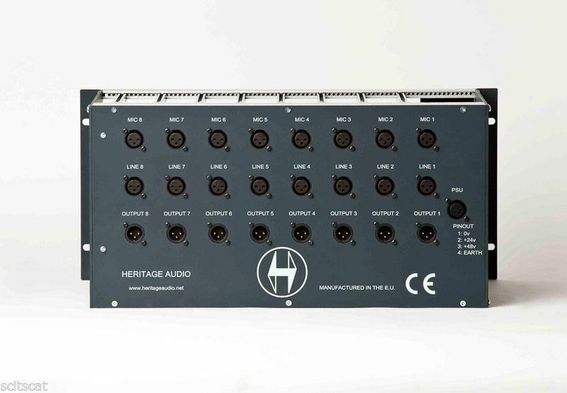 New Heritage Audio 8-Channel Frame for Neve 80-Series Modules