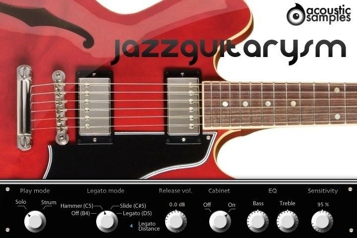 New AcousticSamples JazzGuitarM Fingered Jazz Guitar Mac/PC Software (Download/Activation Card)