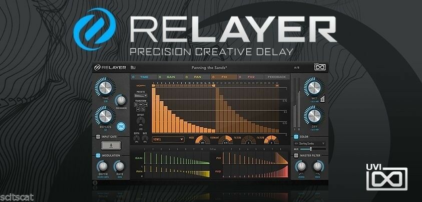 New UVI Relayer Multi-Tap Delay VI Software (Download/Activation Card)