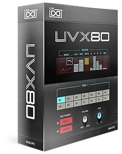 New UVI UVX80 Analog Synthesizer VI Software (Download/Activation Card)
