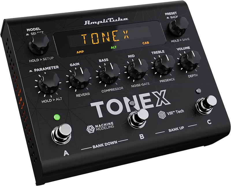 New IK Multimedia ToneX Pedal - AI Tone Modeling Multi-FX Guitar/Bass Pedal - Bundle