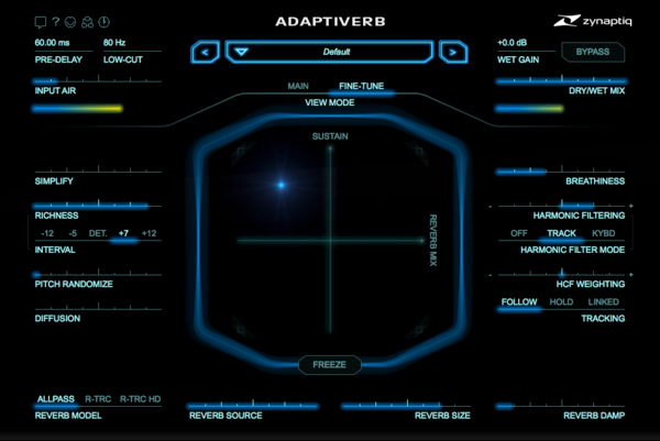 New Zynaptiq - Adaptiverb- Harmonic Tracking Resynthesis Reverb AAX/AU/VST (Download/Activation Card) - EDU