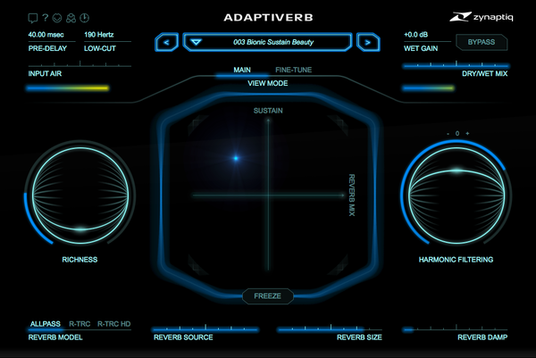 New Zynaptiq - Adaptiverb- Harmonic Tracking Resynthesis Reverb AAX/AU/VST (Download/Activation Card)