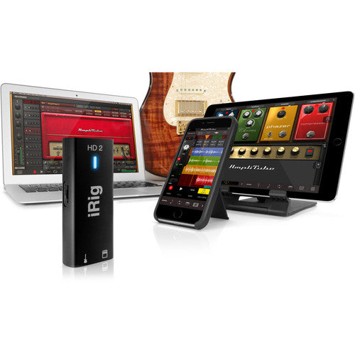 New IK Multimedia iRig HD 2 | 24-bit 96kHz Sample Rate! | Portable Guitar Interface for iOS, Mac and PC