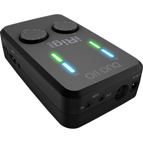 NEW IK Multimedia iRig Pro Duo I/O 2-Channel Audio/MIDI Interface for Mobile Devices and Computers - Bundle