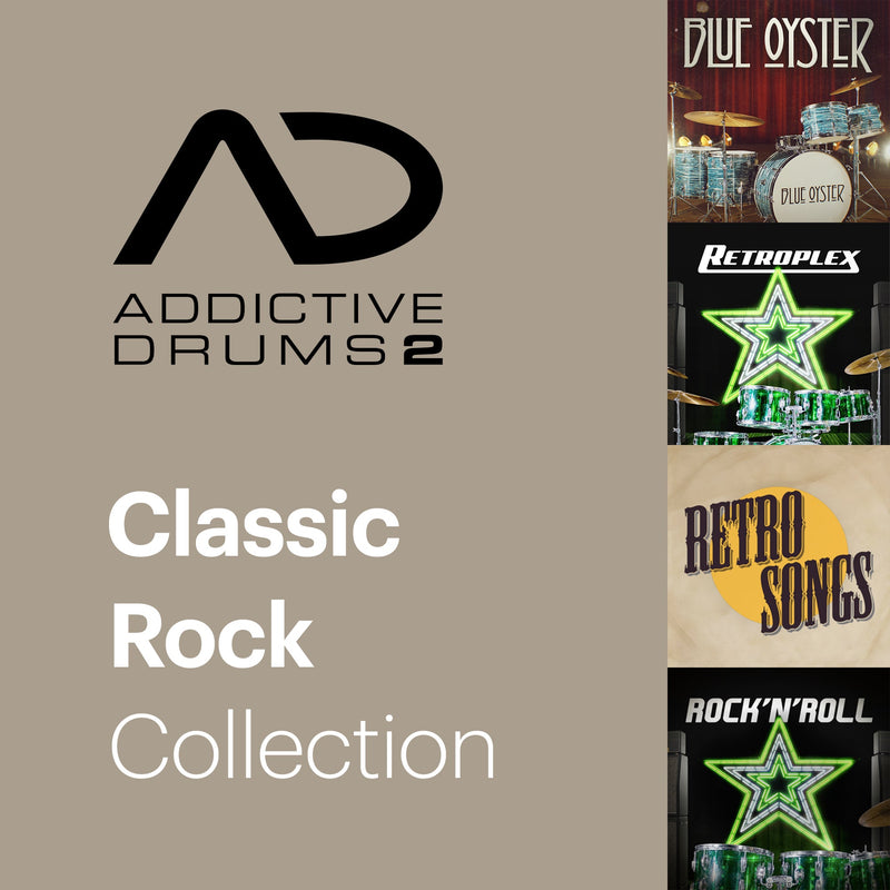 New XLN Audio Addictive Drums 2 Classic Rock Collection MAC/PC VST AU AAX Software - (Download/Activation Card)