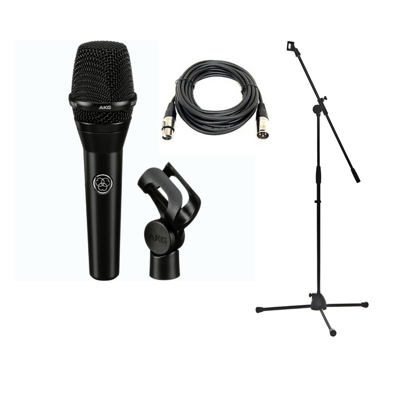New AKG C636 Master Reference Condenser Vocal Microphone (Matte Black) - Bundle