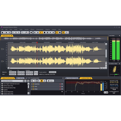 New Acon Digital Acoustica 7 Premium Edition Audio Editing Software VST AU AAX Mac/PC (Download/Activation Card)