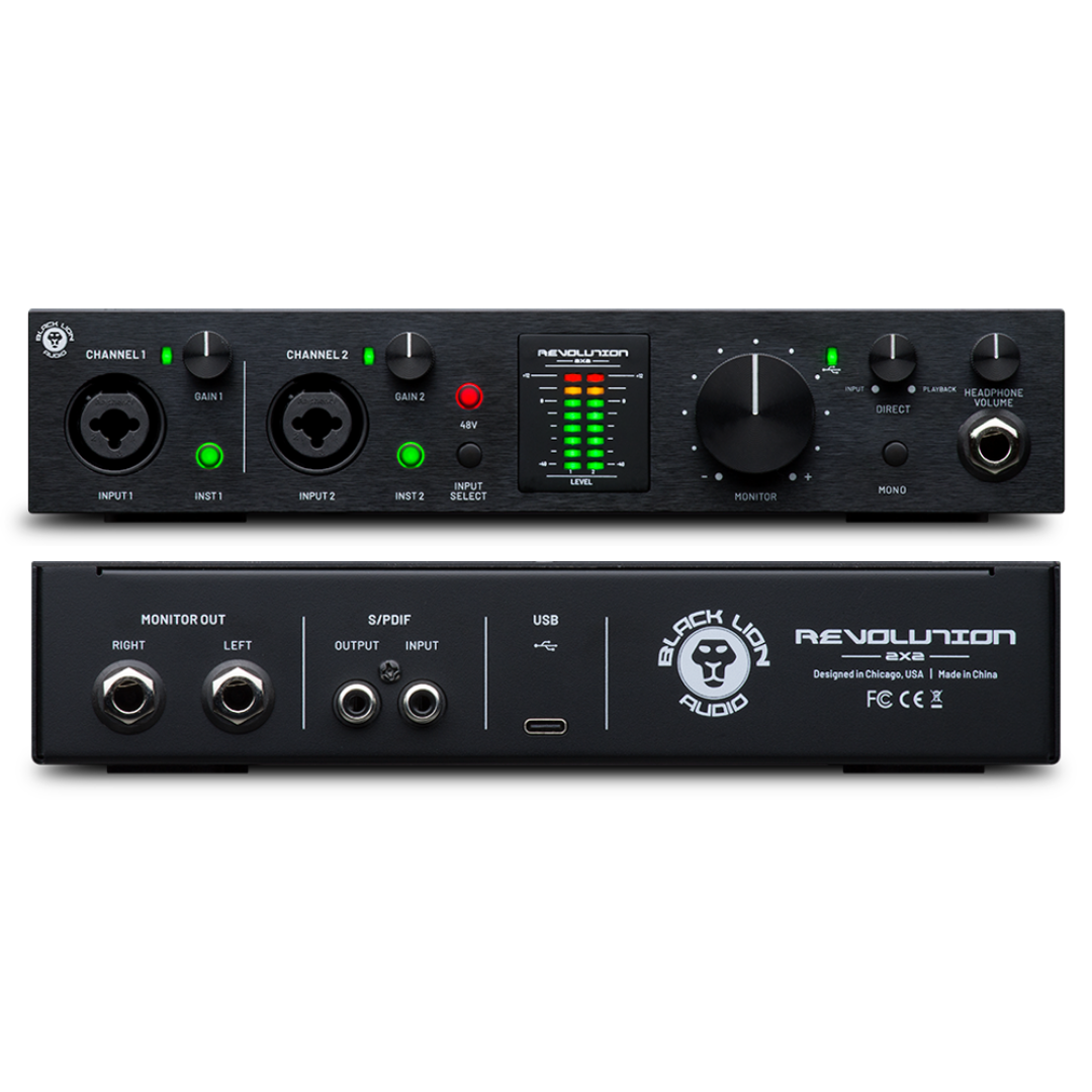New Black Lion Audio Revolution 2x2 | USB-C 2-Channel Portable Audio Interface & Cables