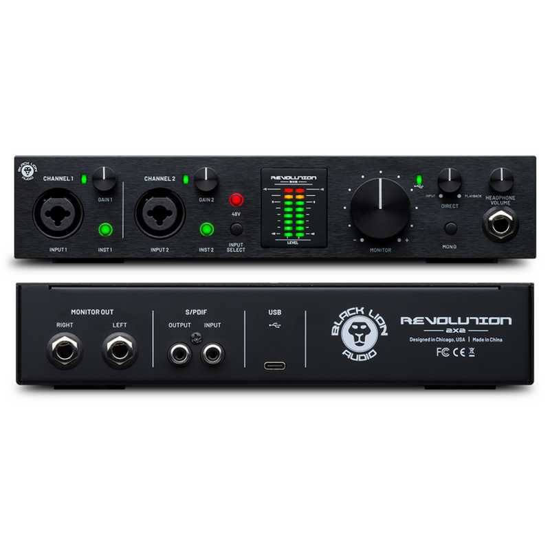 Black Lion Audio Revolution 2x2 USB-C 2-Channel Portable Audio Interface - Full Warranty!